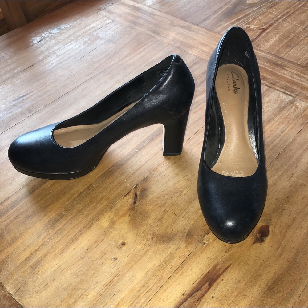Clark’s Black Platform Heels